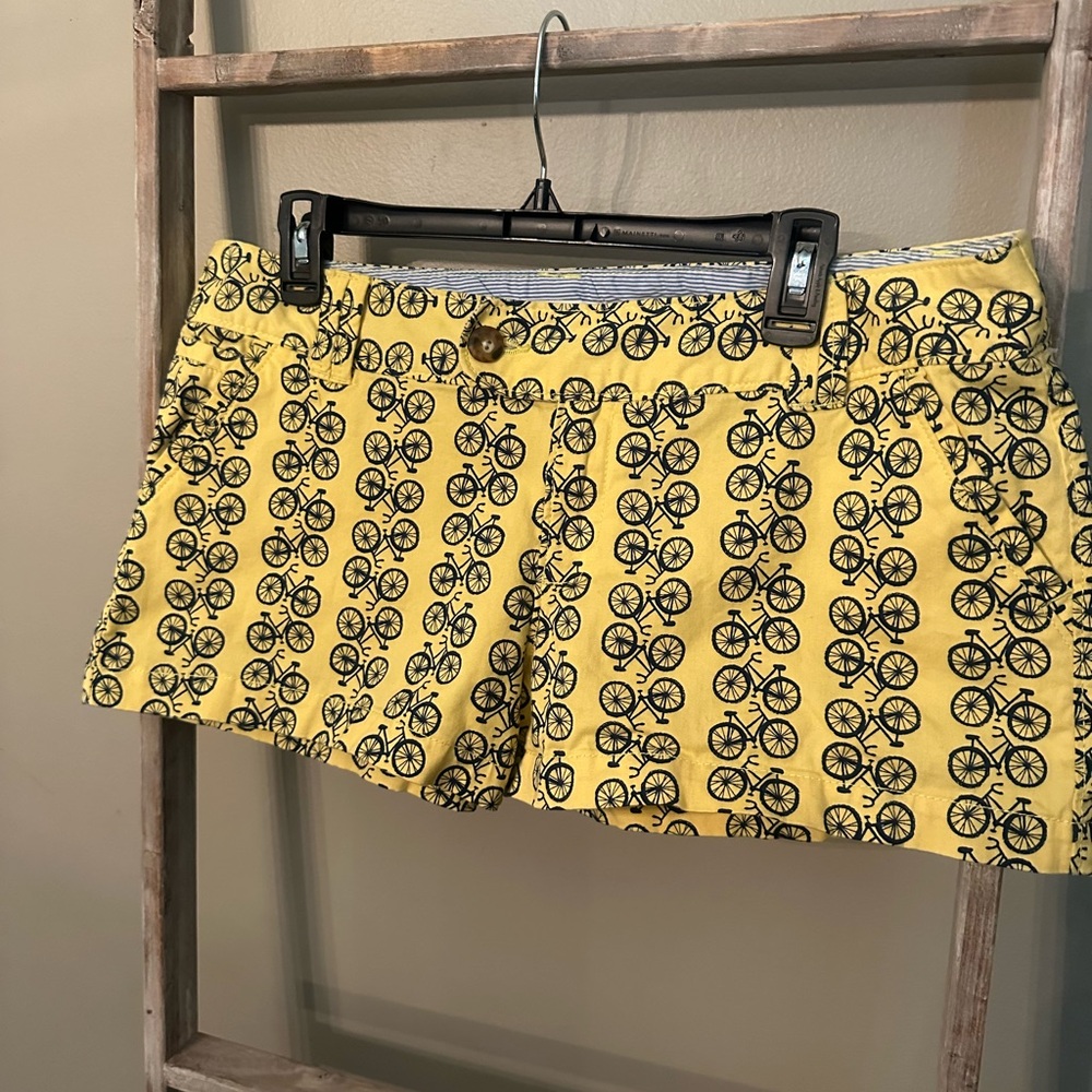 Red Camel Yellow and Black Bike Shorts Tailored Floral Design